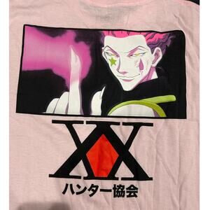 HUNTERXHUNTER ANIME HISOKA MOROW Pink LS Graphic Tee M